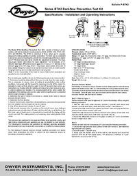 Thumbnail of document Manual - BTK2 Backflow Prevention Test Kit